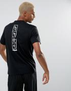 Fila Black T-shirt With Sign Back Print In Black - Black