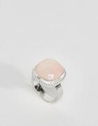 Pieces Karina Rose Quartz Stone Ring - Gold