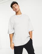Topman Extreme Oversized Premium T-shirt In Light Gray