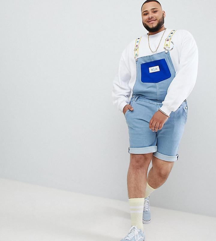 Asos Design X Glaad & Plus Overalls In Color Block - Multi