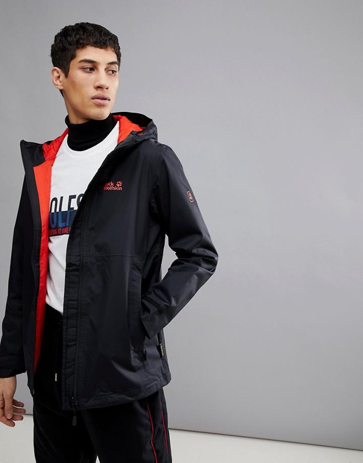 Jack Wolfskin Arroyo Jacket In Black - Black