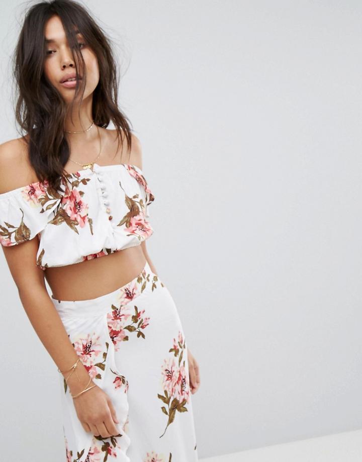 Flynn Skye Tori Button Up Crop Top Co-ord - Multi