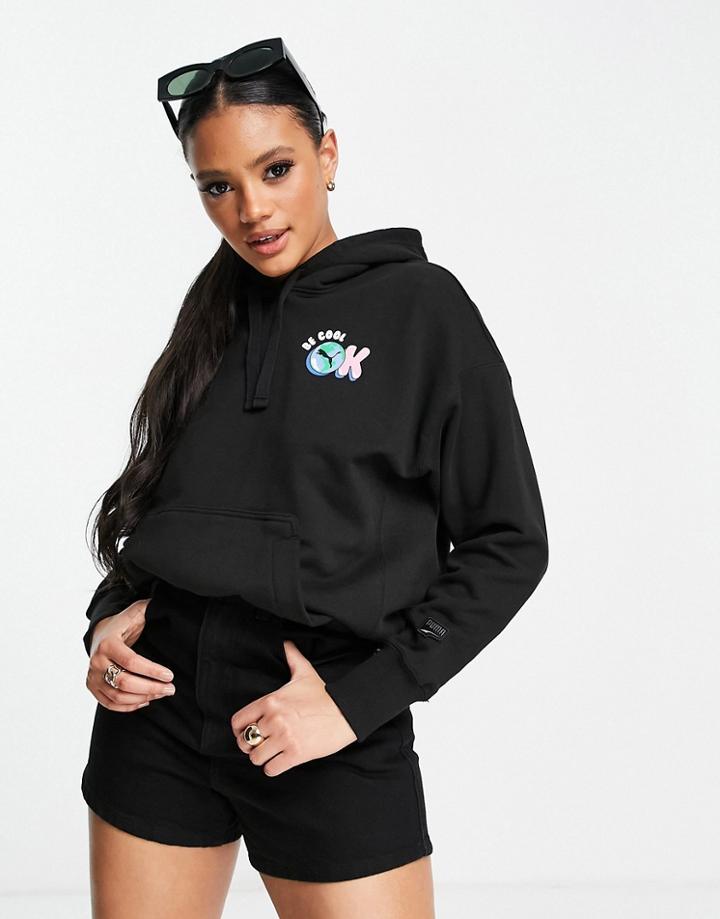 Puma Downtown Hoodie In Black