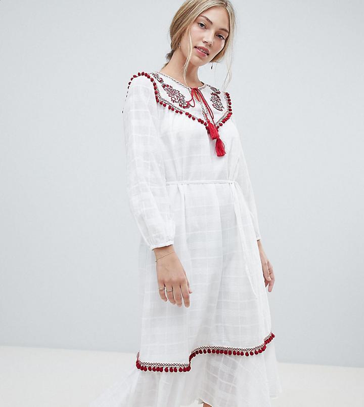 Stevie May Exclusive Aleja Tassle Midi Dress - White