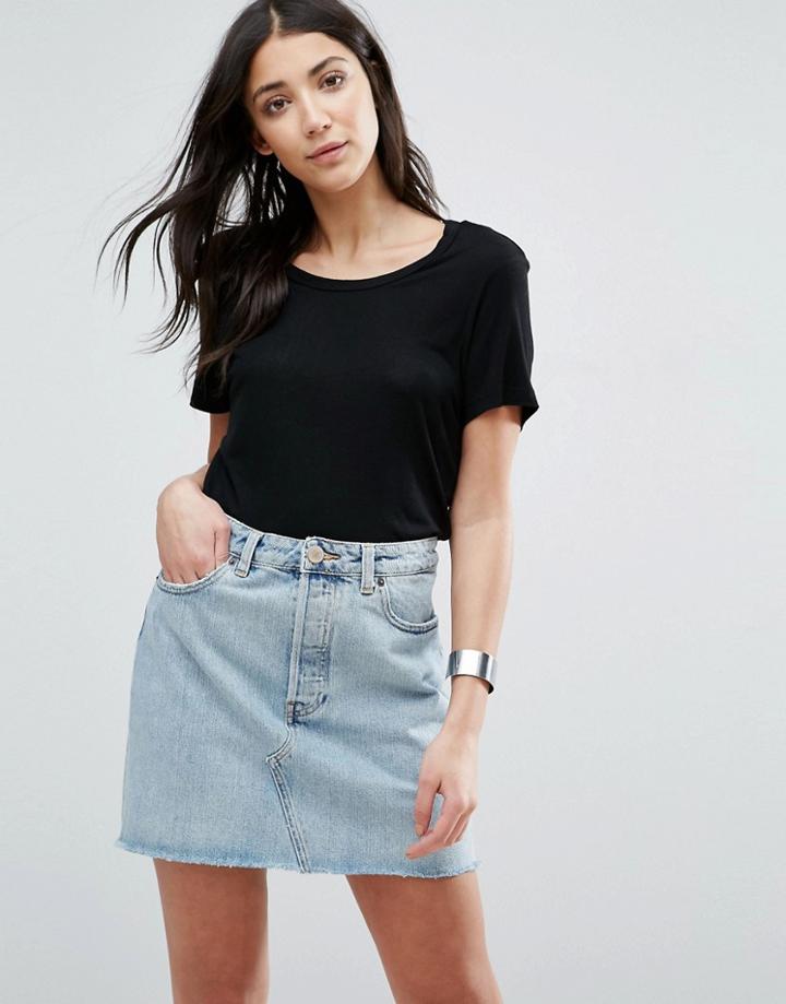 Brave Soul Scoop T-shirt - Black