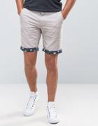 Bellfield Turn Up Printed Short - Gray