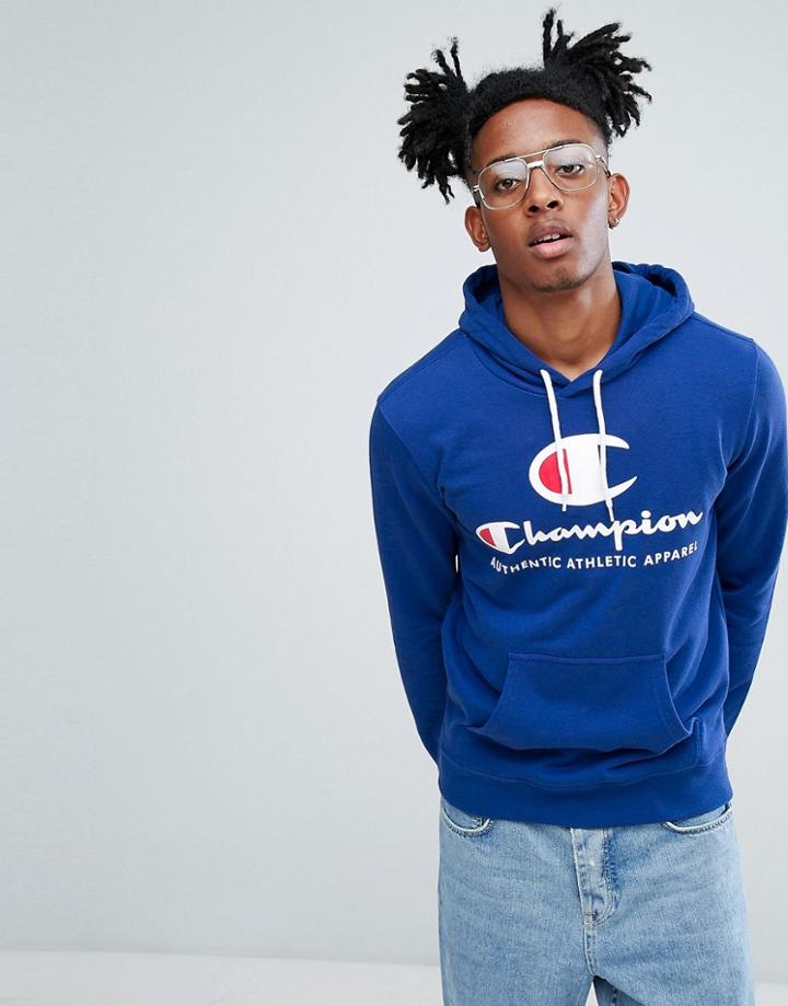 Champion Logo Hoodie - Blue