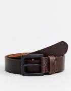 Barneys Original Leather Belt In Brown - Brown