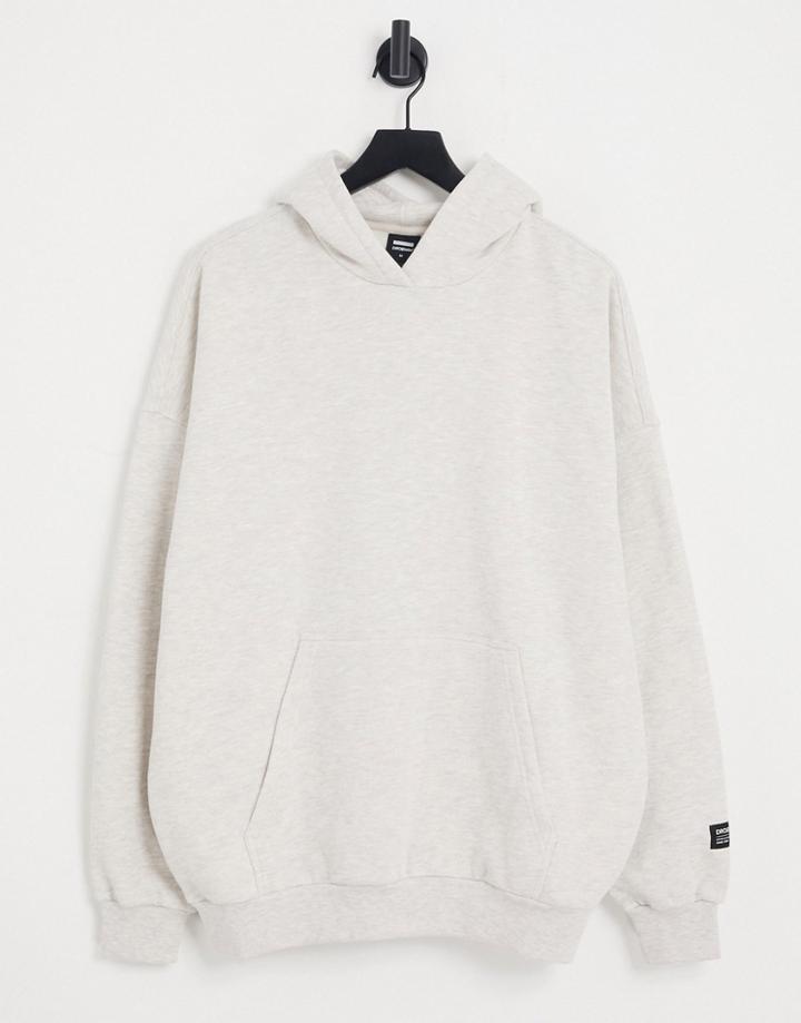 Dr Denim Melange Hoodie In Stone-neutral