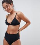 Warehouse Triangle Bikini Top - Black