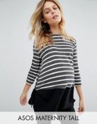 Asos Maternity Tall Nursing Stripe Sweatshirt - Multi