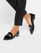 Carvela Metal Trim Slipper Flat Shoes - Black