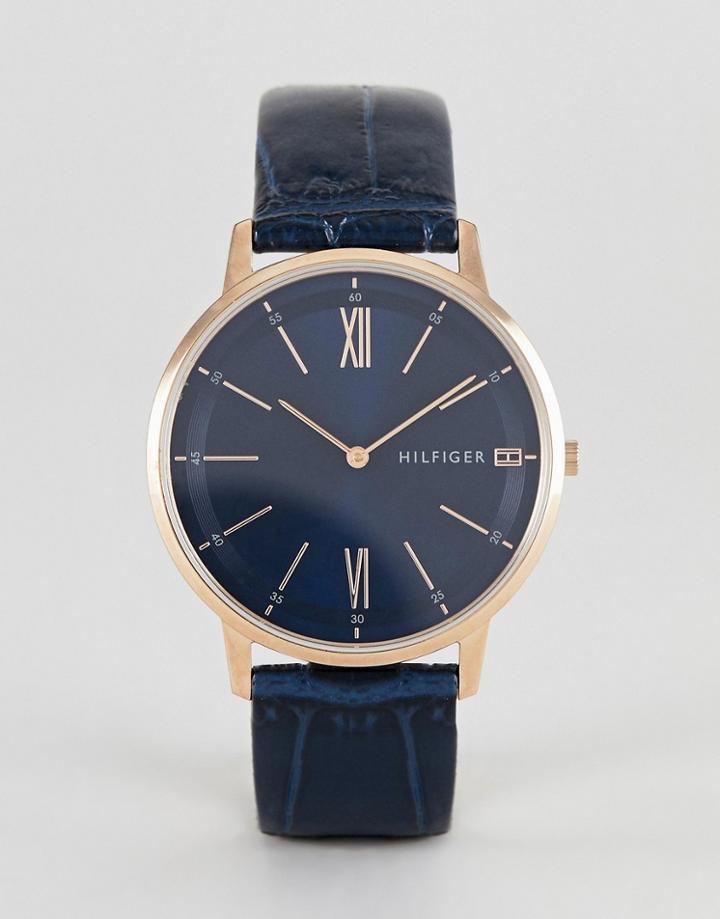 Tommy Hilfiger Cooper Leather Watch 41mm - Black