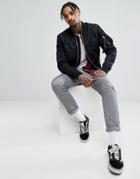 Alpha Industries Ma-1vflw Bomber Jacket Copper Zip In Black - Black