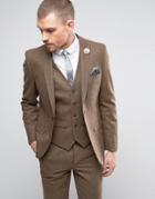 Harry Brown Donegal Wool Blend Suit Jacket - Tan