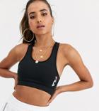 Fila Crop Top With Sheer Stripe Racer Back