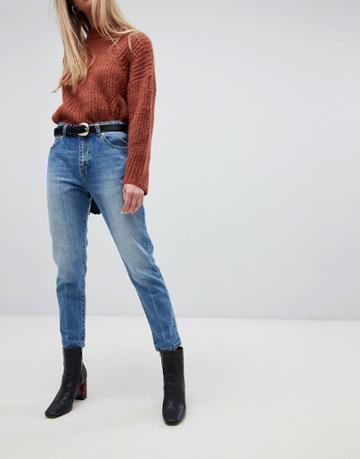 Dr Denim Pepper High Rise Mom Jean-blue
