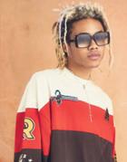 Asos Design Oversized Long Sleeve T-shirt In Color Block With Badging-black