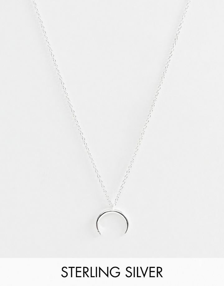 Designb London Sterling Silver Crescent Necklace