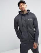 Nicce London Lux Zip Up Hoodie - Black