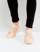 Asos Sneakers In Pink With Elastic Straps - Pink