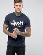 Farah Nick Slim Fit Graphic Print T-shirt In Navy - Navy