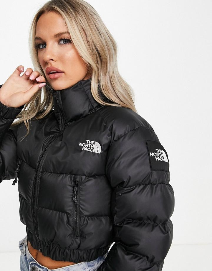 The North Face Phlego Synth Cropped Puffer Jacket In Black