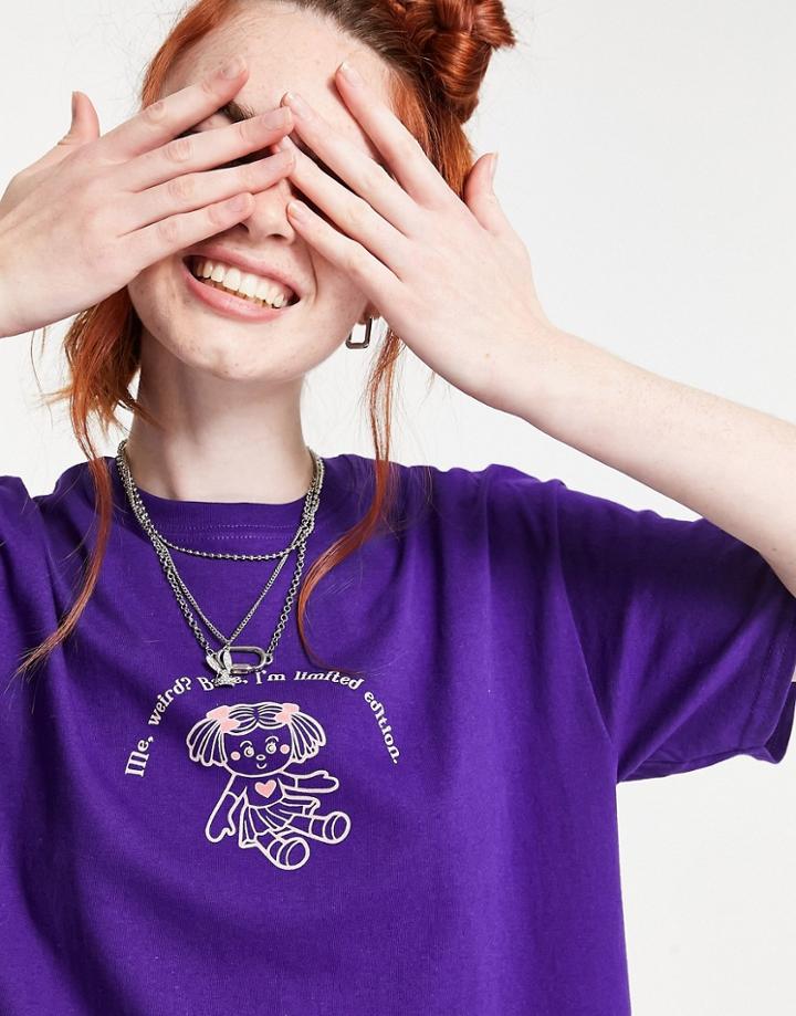 Heartbreak Graphic T-shirt In Purple