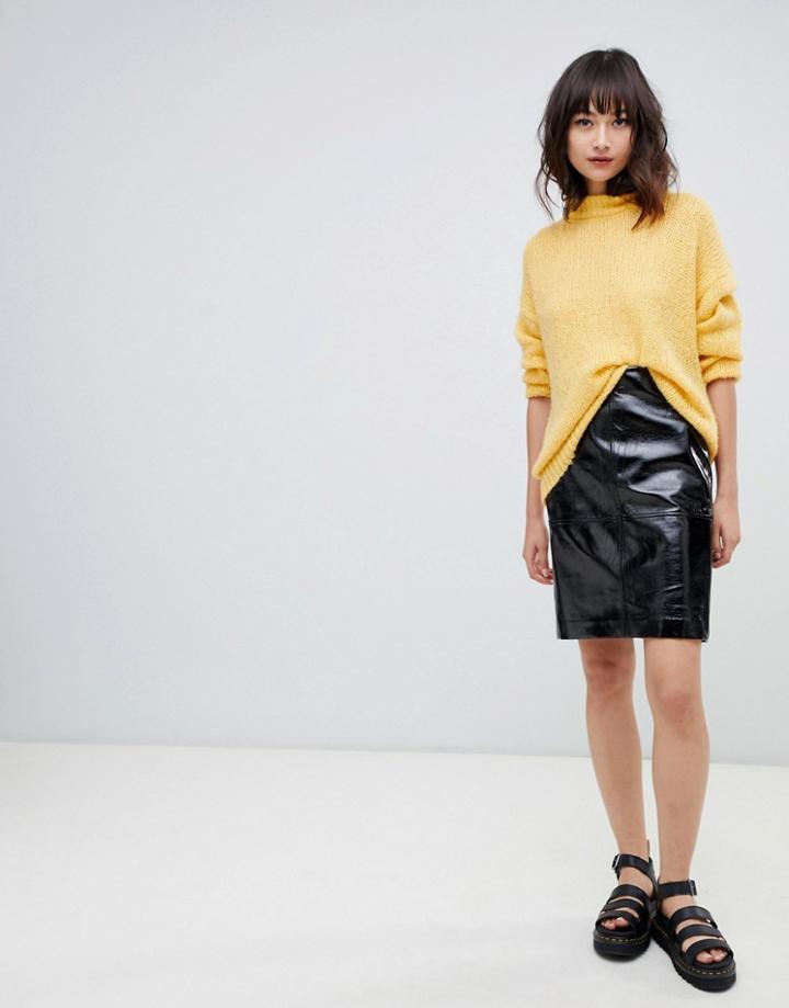 2ndday Patent Skirt - Black