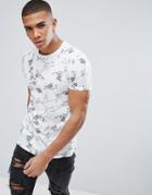 Asos T-shirt With Floral Print - White
