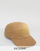 Reclaimed Vintage Baseball Cap With Velcro Tobacco - Brown