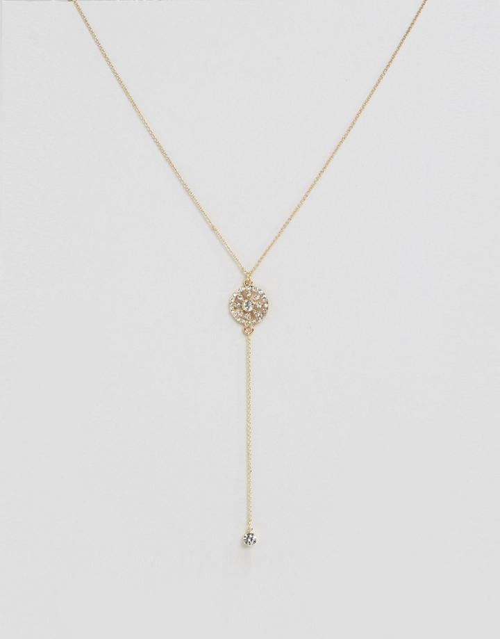 Johnny Loves Rosie Fine Disc Lariat - Gold