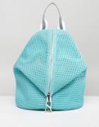 Asos Lifestyle Mesh Dogclip Backpack With Webbing Straps - Green