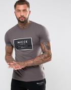 Nicce London T-shirt With Box Logo - Gray