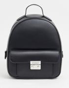 Emporio Armani Backpack With Signature Hardware - Black