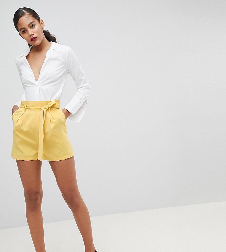 Fashion Union Tall High Waist Shorts Two-piece - Yellow