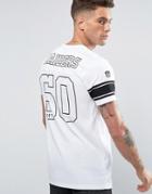 New Era Raiders Baseball T-shirt With Back Print - White