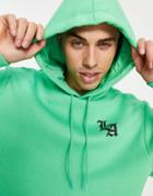 River Island Hoodie With Print In Bright Green-yellow