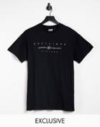 Reclaimed Vintage Inspired Embroidery Logo T Shirt In Black