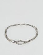 Icon Brand Hoop Lock Chain Bracelet In Silver - Silver