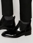 Aldo Giraldi Patent Leatherchelsea Boots - Black