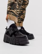 Asos Design Dungeon Chunky Sneakers In Black