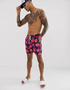French Connection Fruit Print Swim Shorts-blue