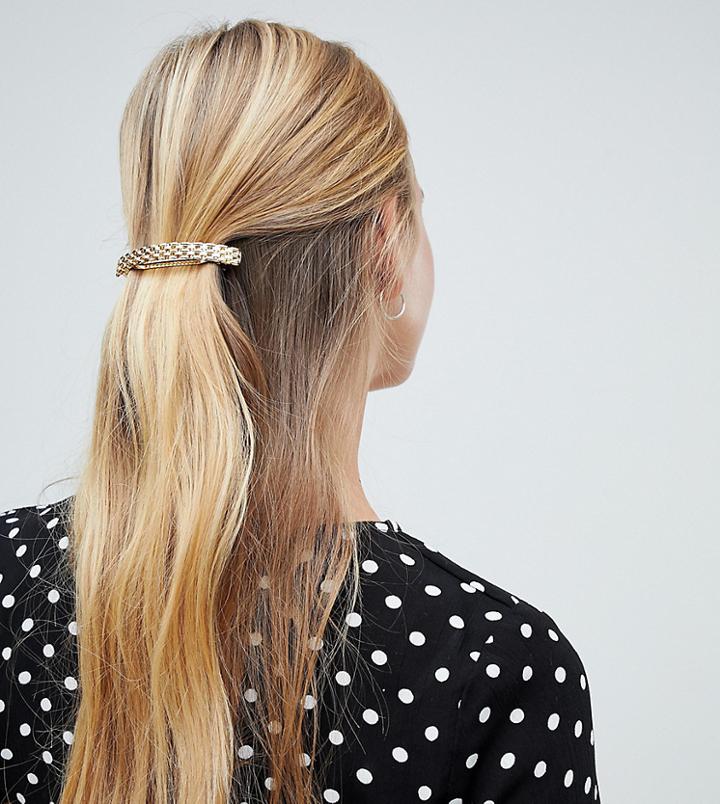 Designb Gold Chain Detail Hair Clip - Gold