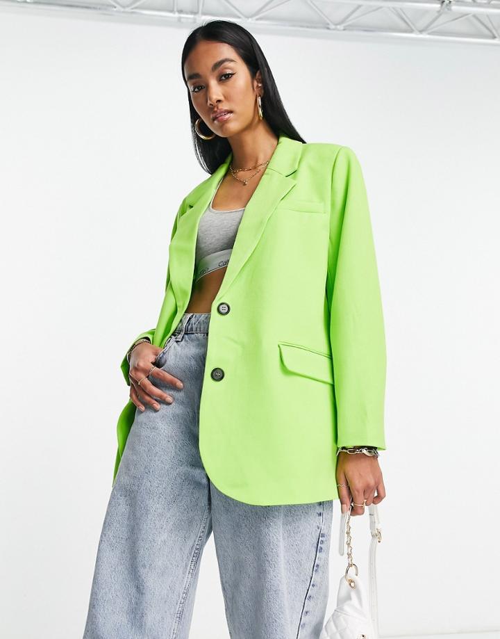 Vero Moda Oversized Blazer In Bright Green