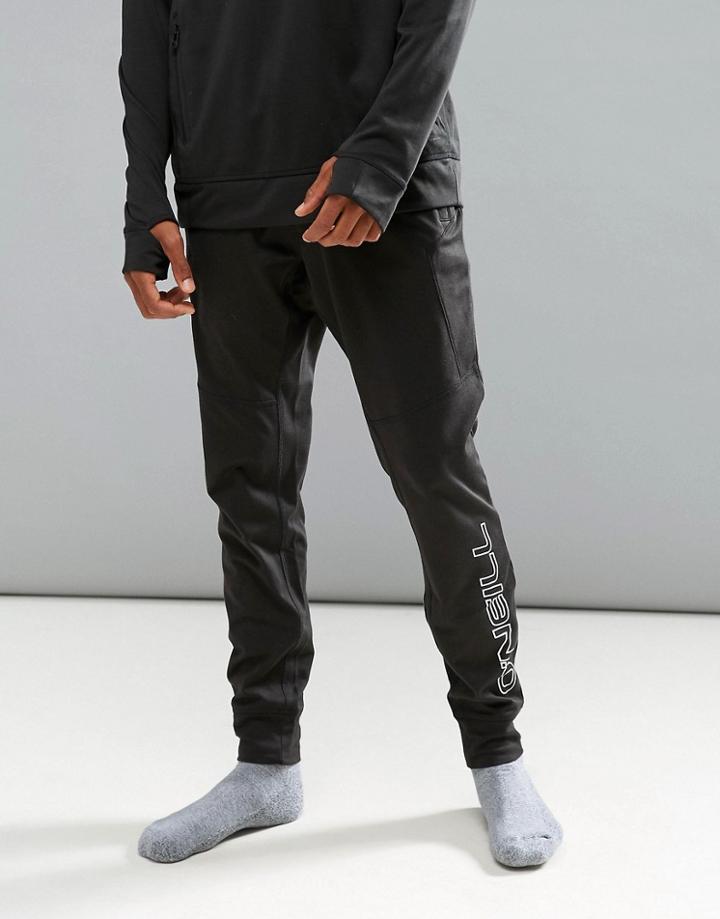 O'neill Activewear Slim Fit Joggers Hyperdry In Black - Black