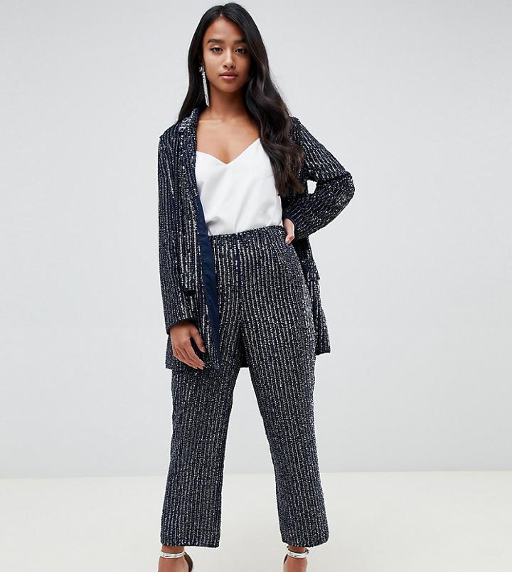 Asos Edition Petite Embellished Pants - Navy