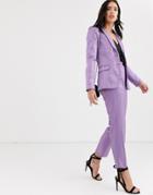 Fashion Union Tailored Pants Coord With Pleat Detail In Metallic Jacquard