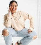 Addias Originals Plus 'logomania' Triple Logo Sweatshirt In Blush-pink
