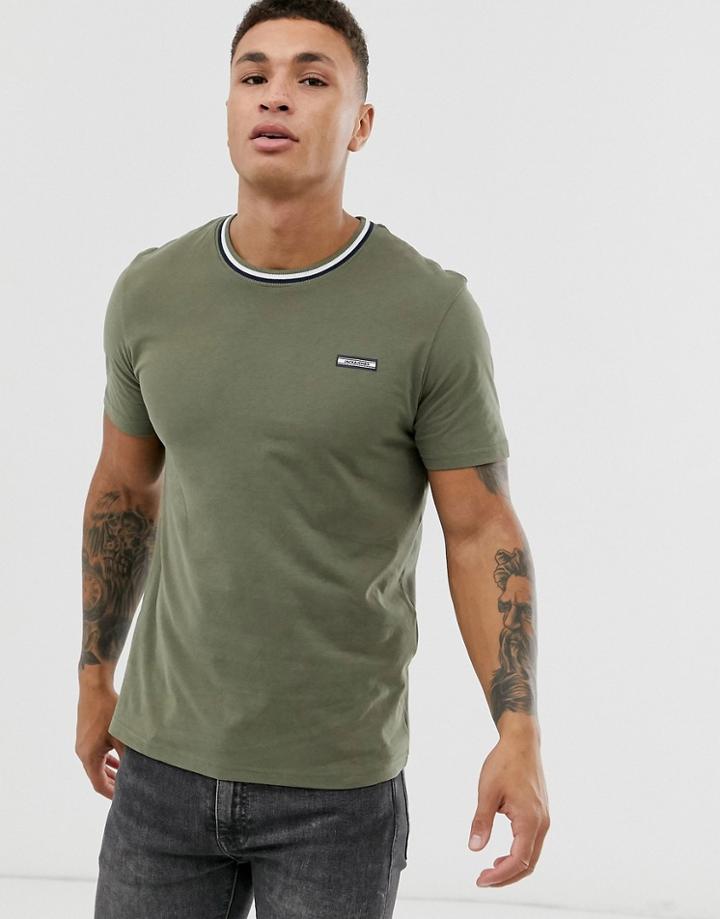 Jack & Jones Core Tipped T-shirt In Green
